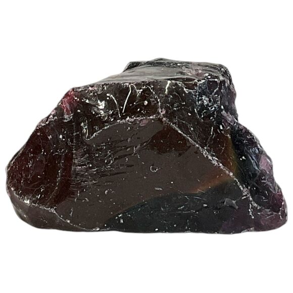 Amethyst Uranium Infused Art Glass Cullet Glowing Manganese Slag Glass #4GX270 - Picture 5 of 8